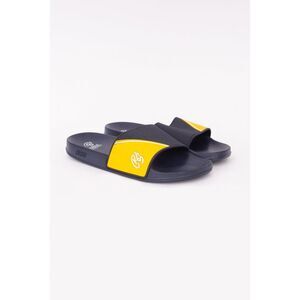Crosshatch Mens Ventamoore Sliders / Navy/Yellow